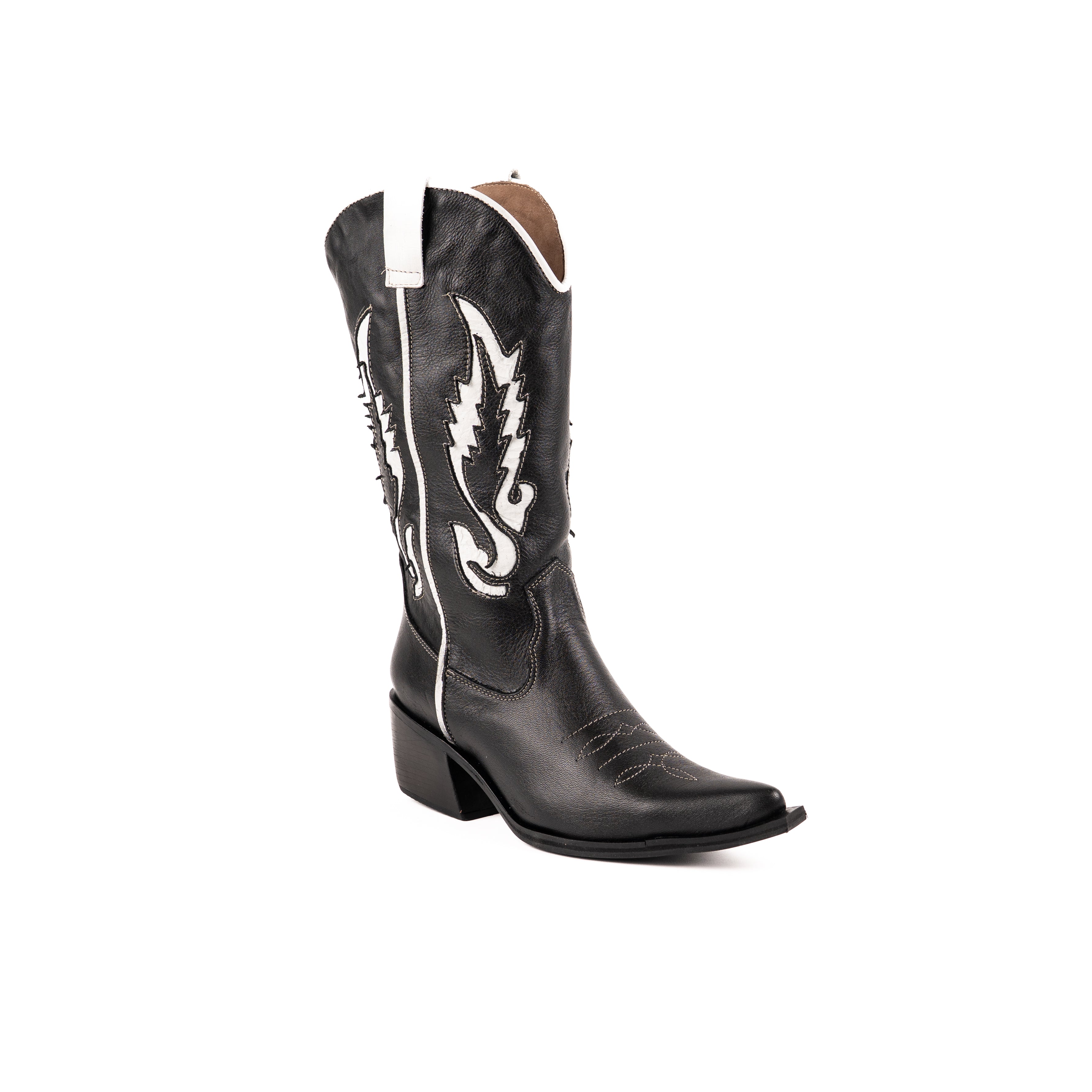 Texana Justine negra y blanco