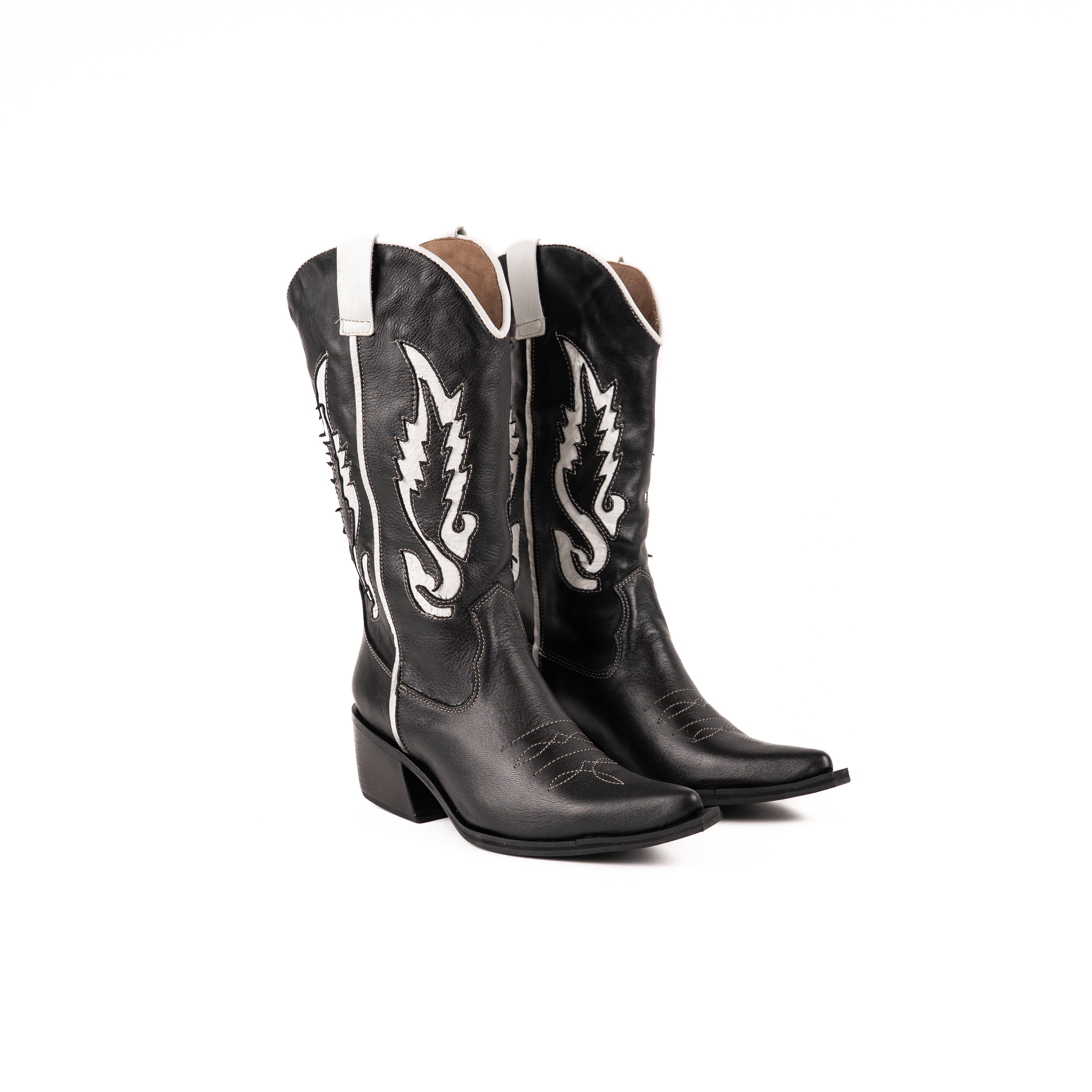 Texana Justine negra y blanco