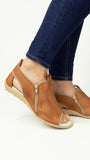Sandalia Zipper Terracota