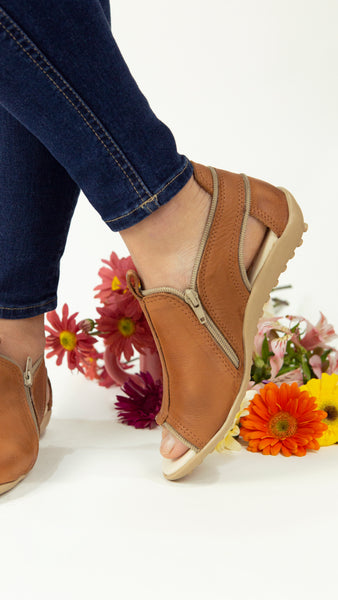 Sandalia Zipper Terracota