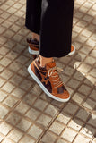 Sneaker Rockstar terracota y marron