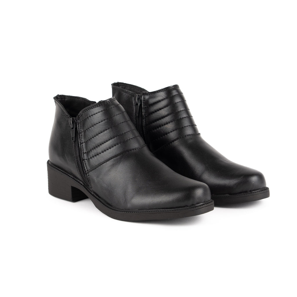 Botin casual dos cierres Negro