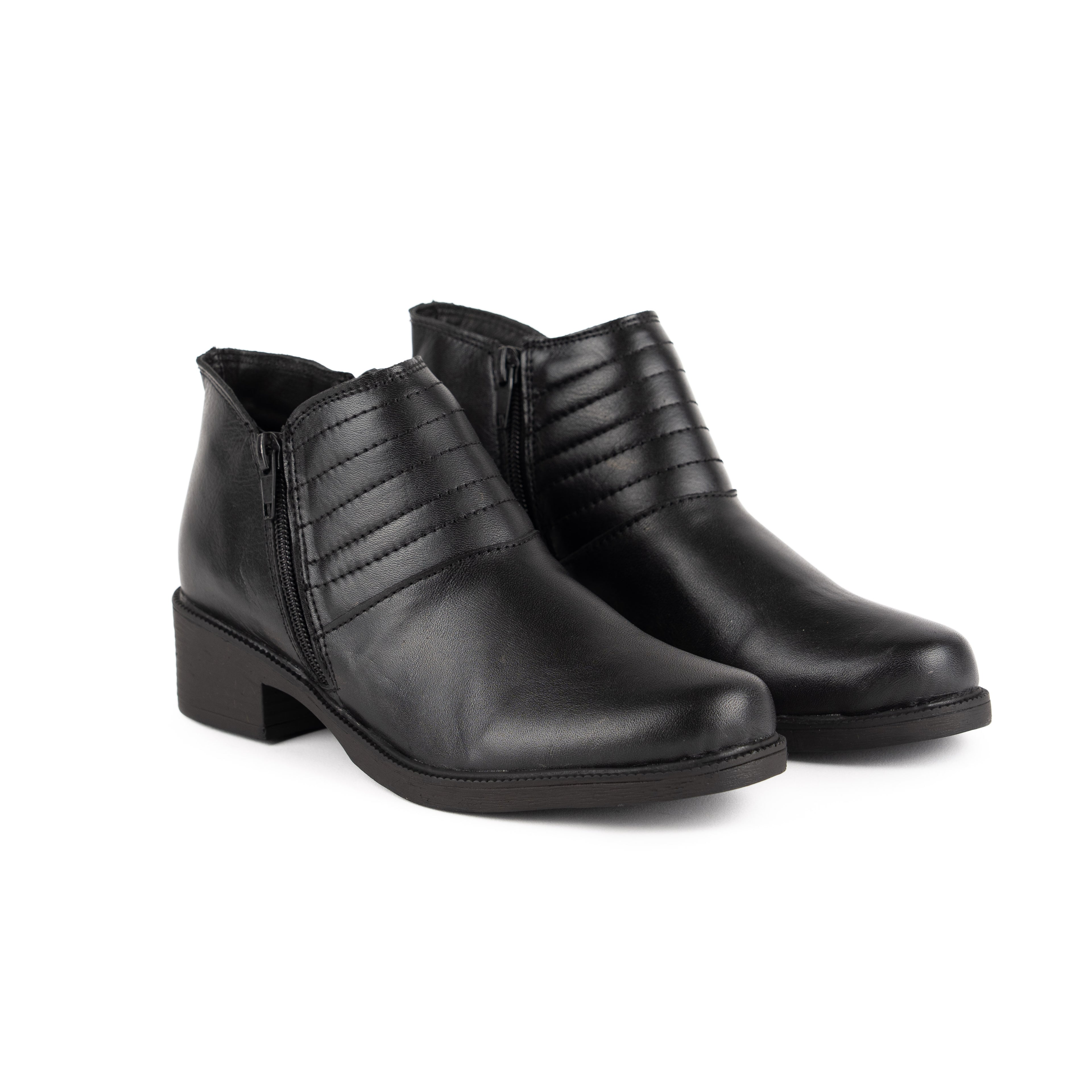 Botin casual dos cierres Negro