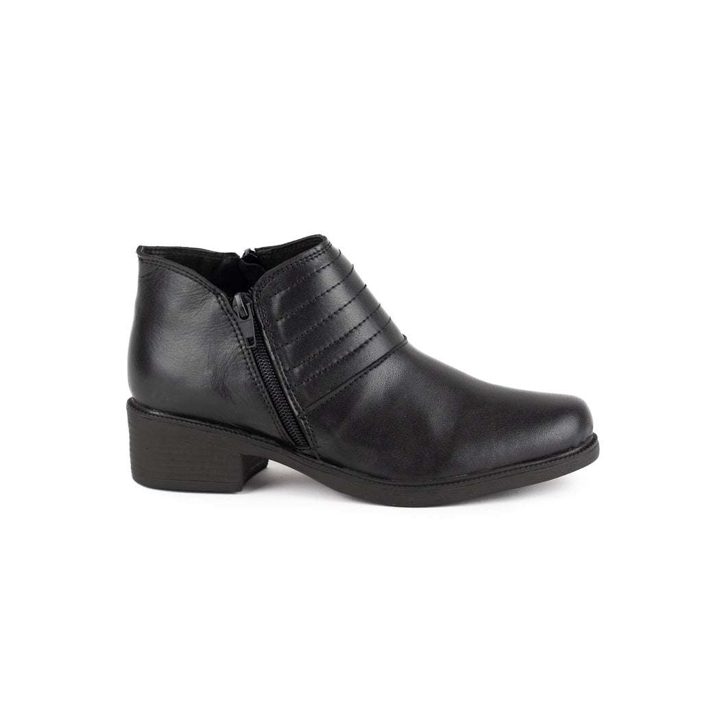 Botin casual dos cierres Negro