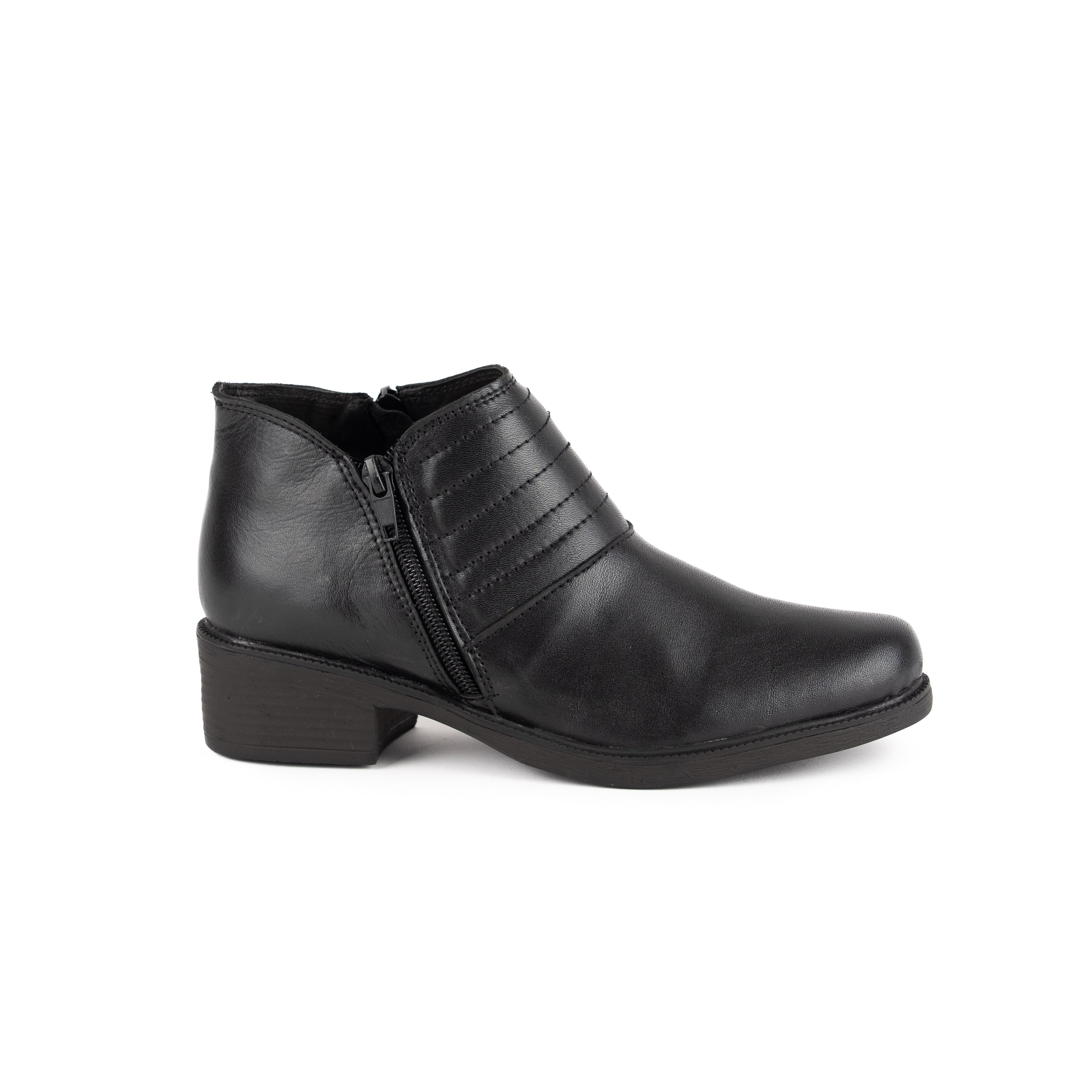 Botin casual dos cierres Negro