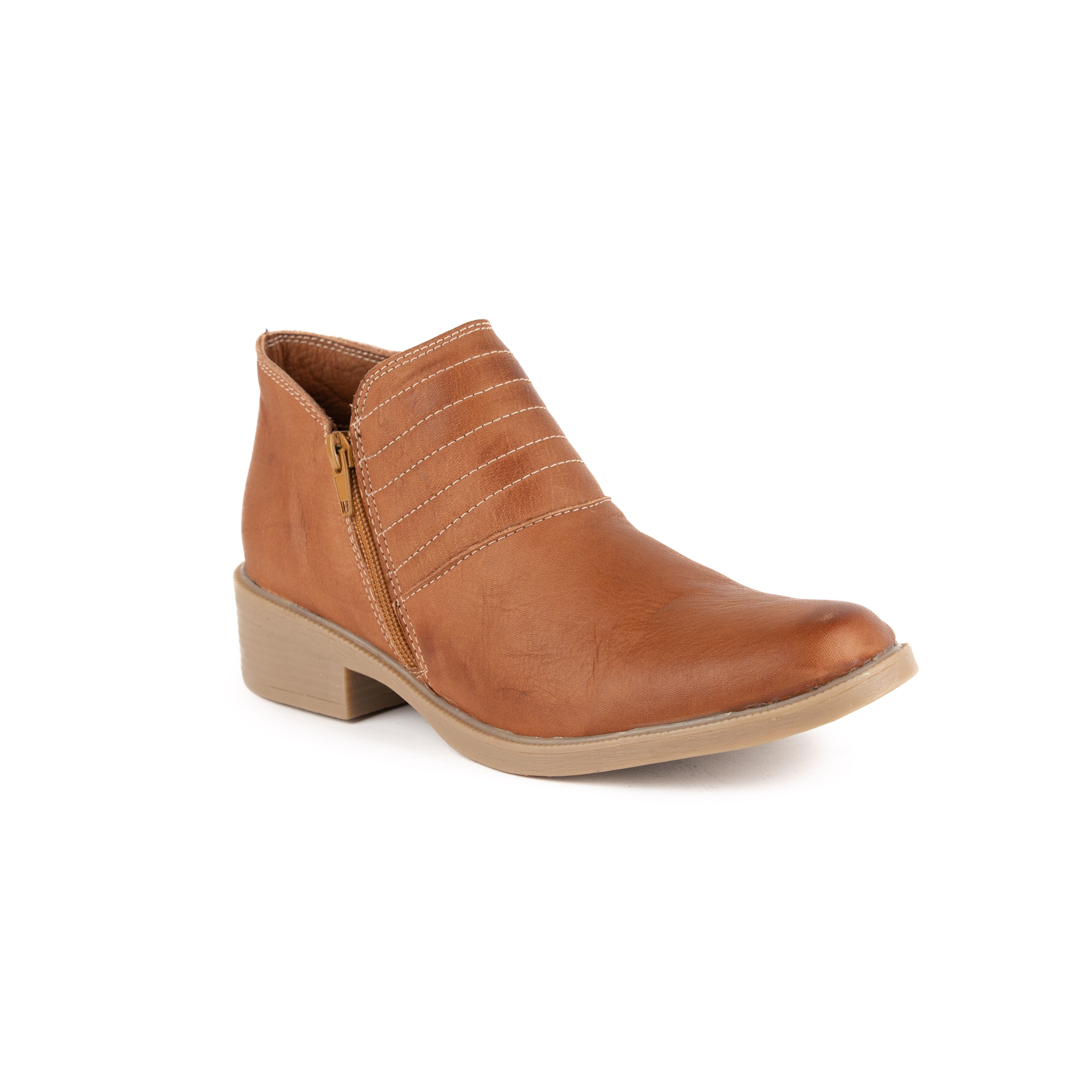Botin casual dos cierres Terracota