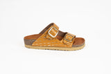 Sandalia Clover dos hebillas Terracota oro Kiko's Shoes