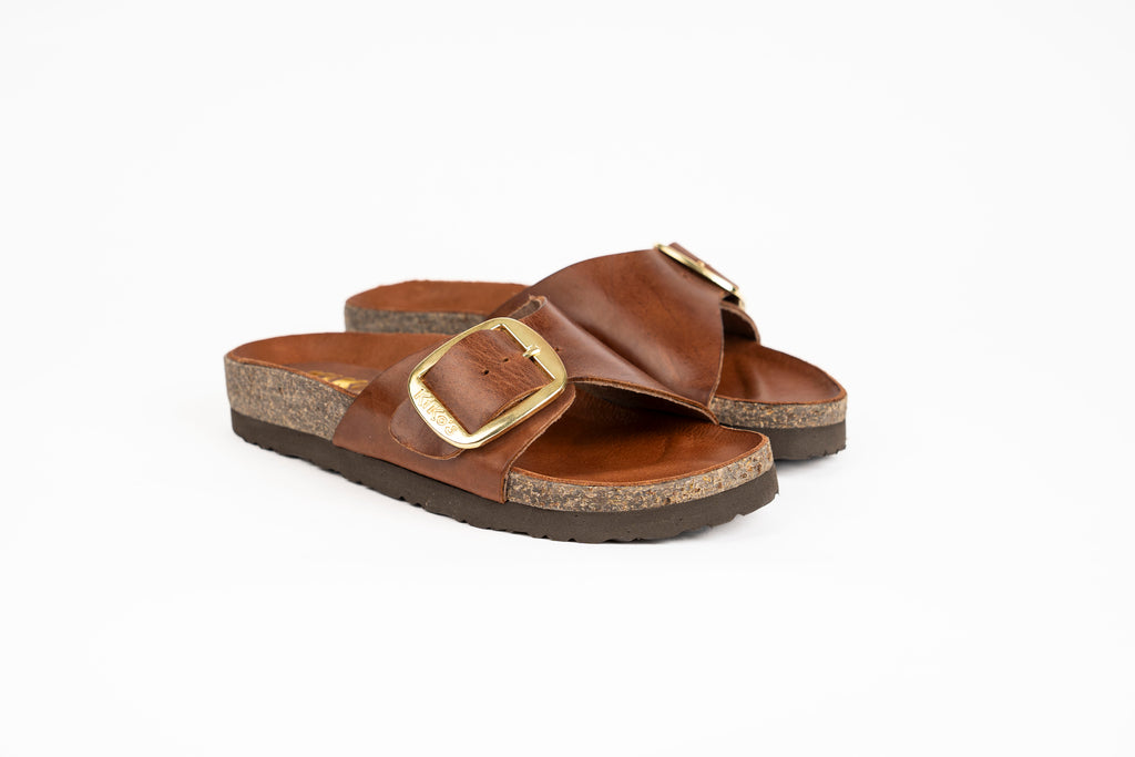 Sandalia Clover una hebilla Crazy horse Kiko´s Shoes