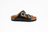 Sandalia Clover dos hebillas Negro Kiko's Shoes