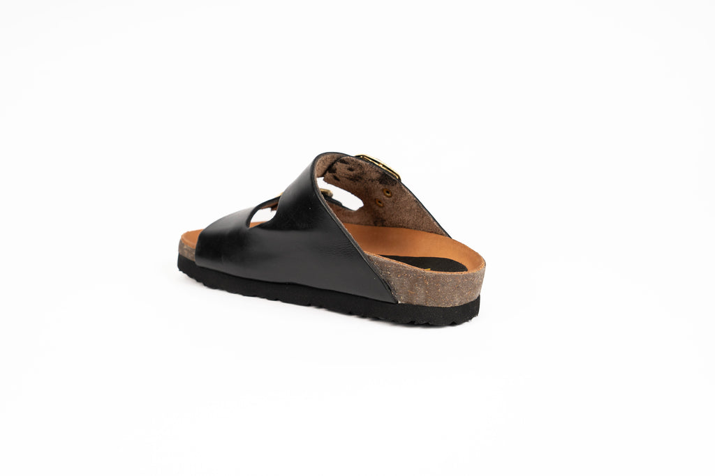 Sandalia Clover dos hebillas Negro Kiko's Shoes