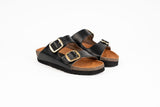 Sandalia Clover dos hebillas Negro Kiko's Shoes