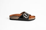 Sandalia Clover una hebilla Negro Kiko´s Shoes
