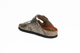 Sandalia Clover dos hebillas negro con oro Kiko's Shoes