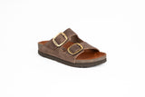Sandalia Clover dos hebillas Chocolate Kiko´s Shoes