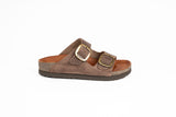 Sandalia Clover dos hebillas Chocolate Kiko´s Shoes