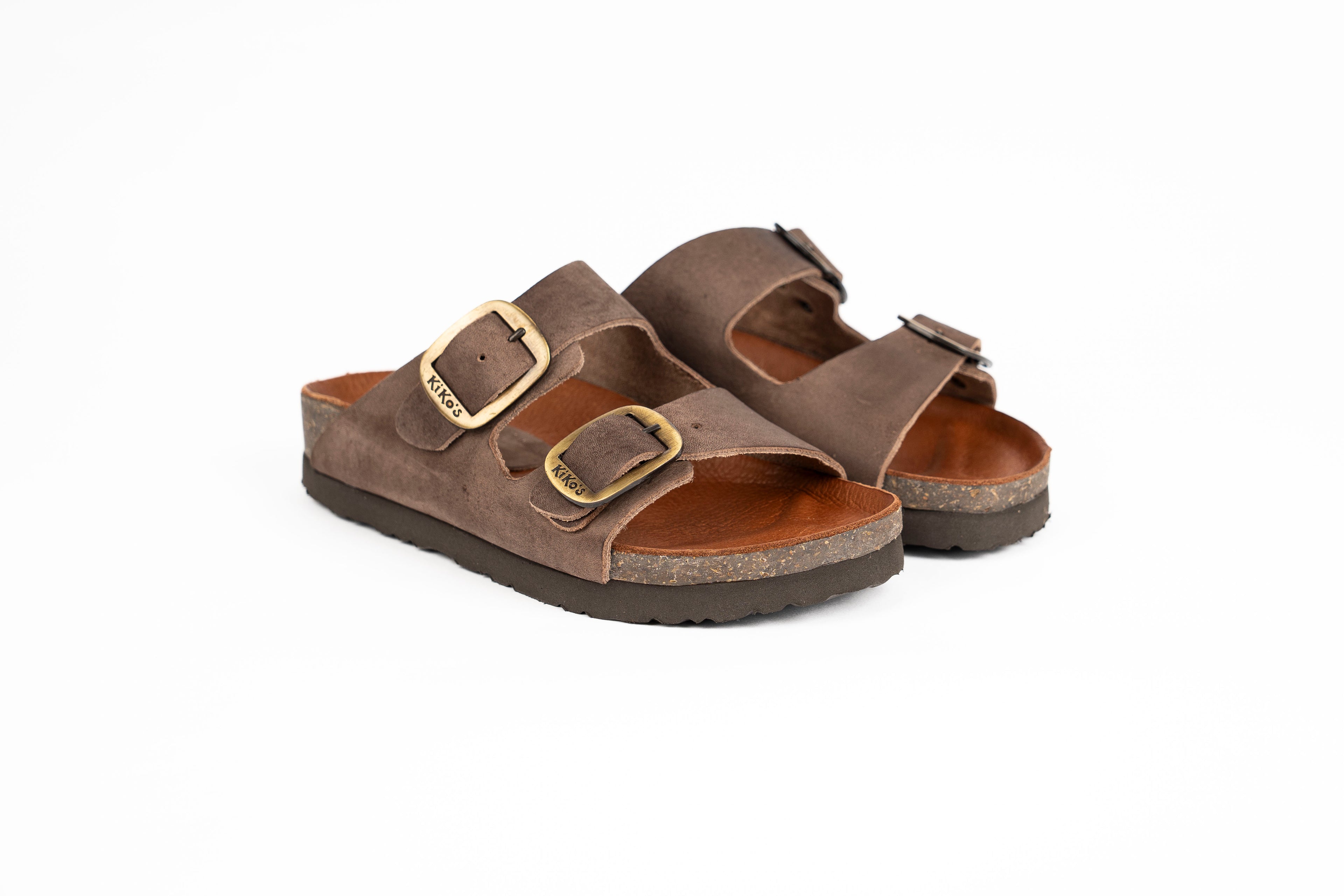 Sandalia Clover dos hebillas Chocolate Kiko´s Shoes