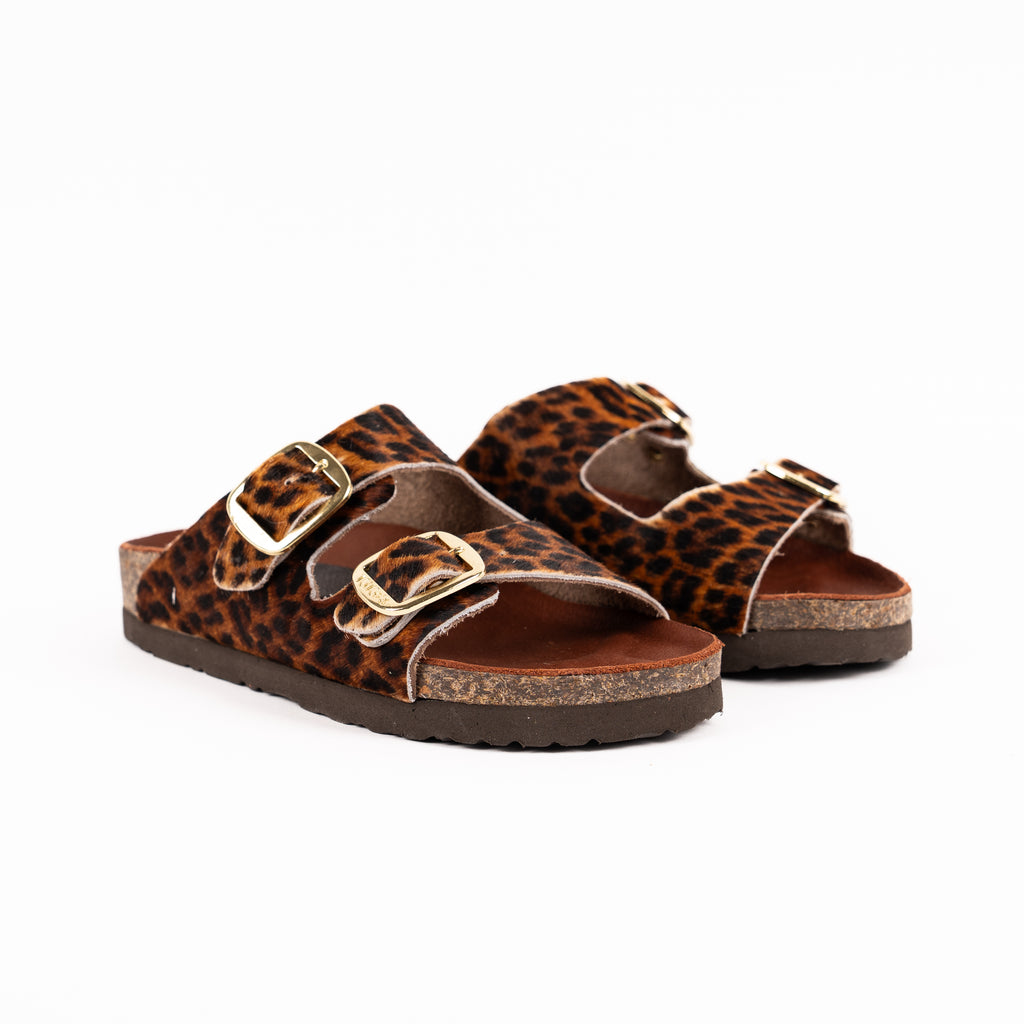 Sandalia Clover dos hebillas Leopardo Kiko's Shoes