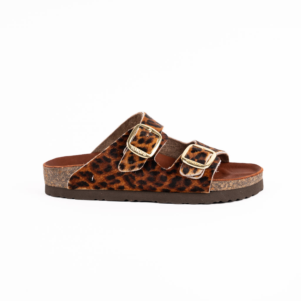 Sandalia Clover dos hebillas Leopardo Kiko's Shoes