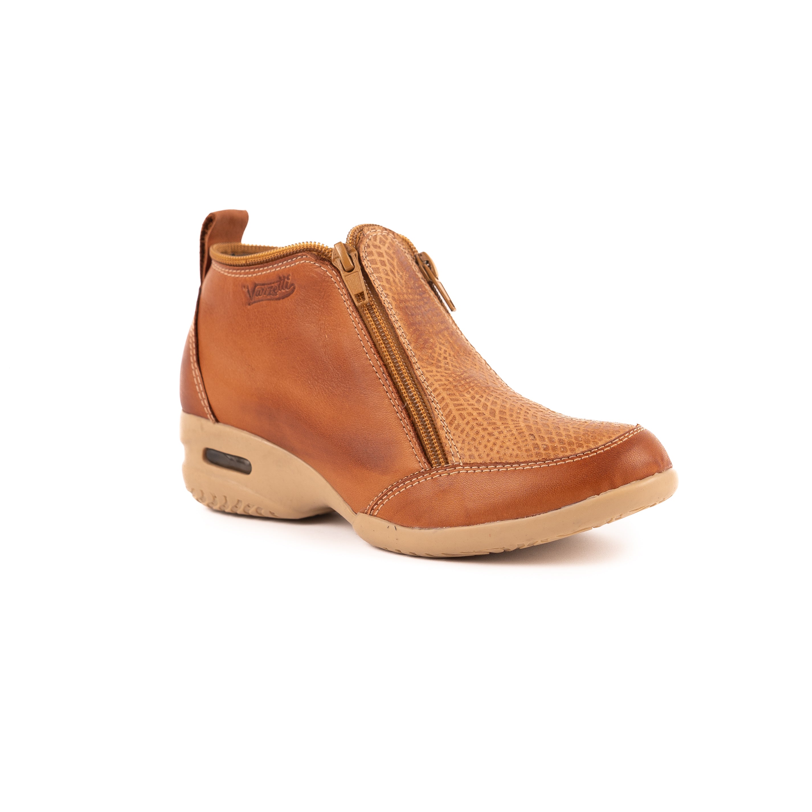 Bota Zipper Terracota dos cierres con burbuja Vanzetti