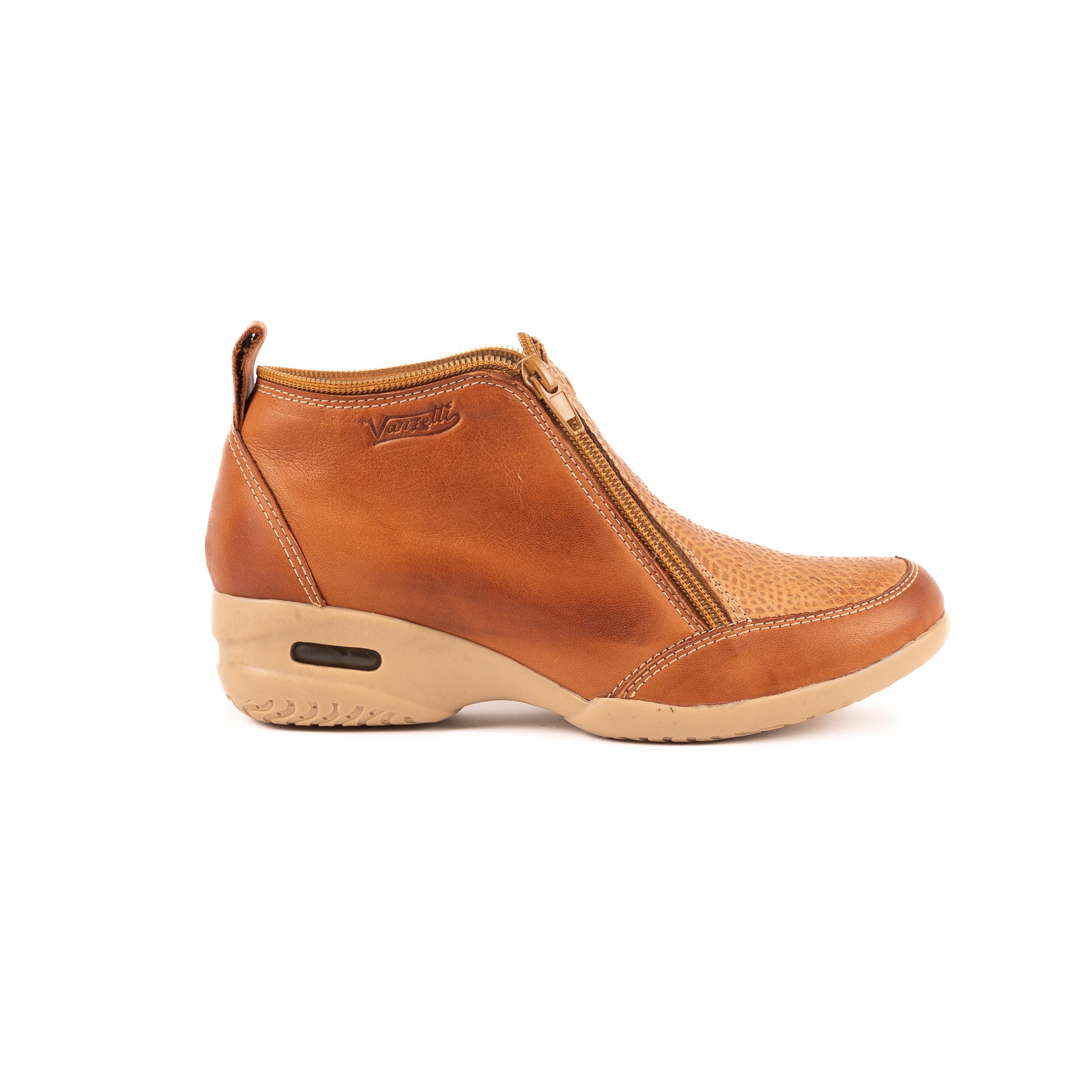 Bota Zipper Terracota dos cierres con burbuja Vanzetti