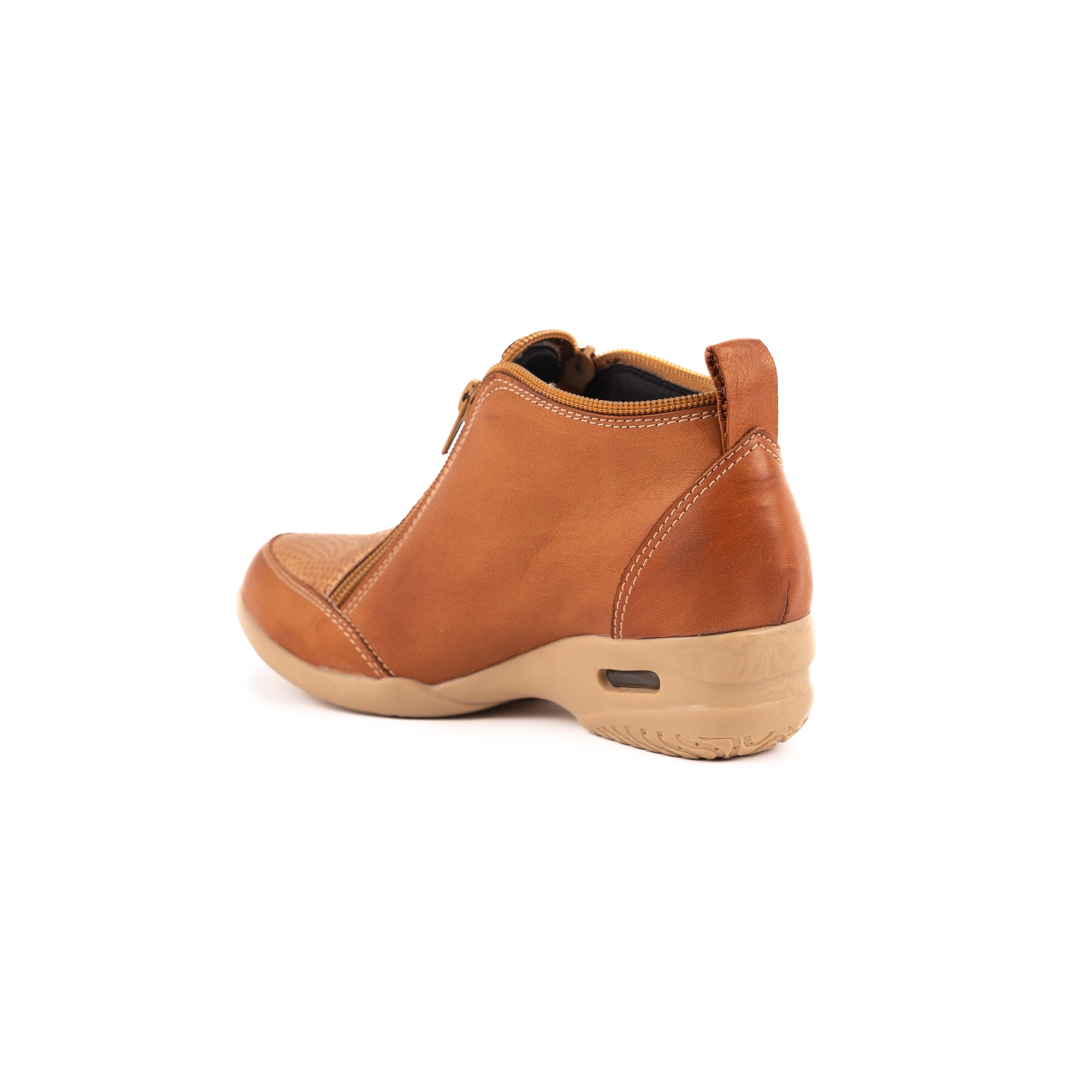 Bota Zipper Terracota dos cierres con burbuja Vanzetti