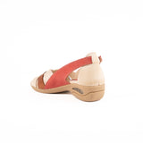 Sandalia Zoé Terracota Natural y Rojo