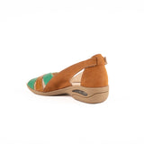 Sandalia Zoé terracota verde con terracota