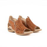 Sandalia Zipper Calada Terracota