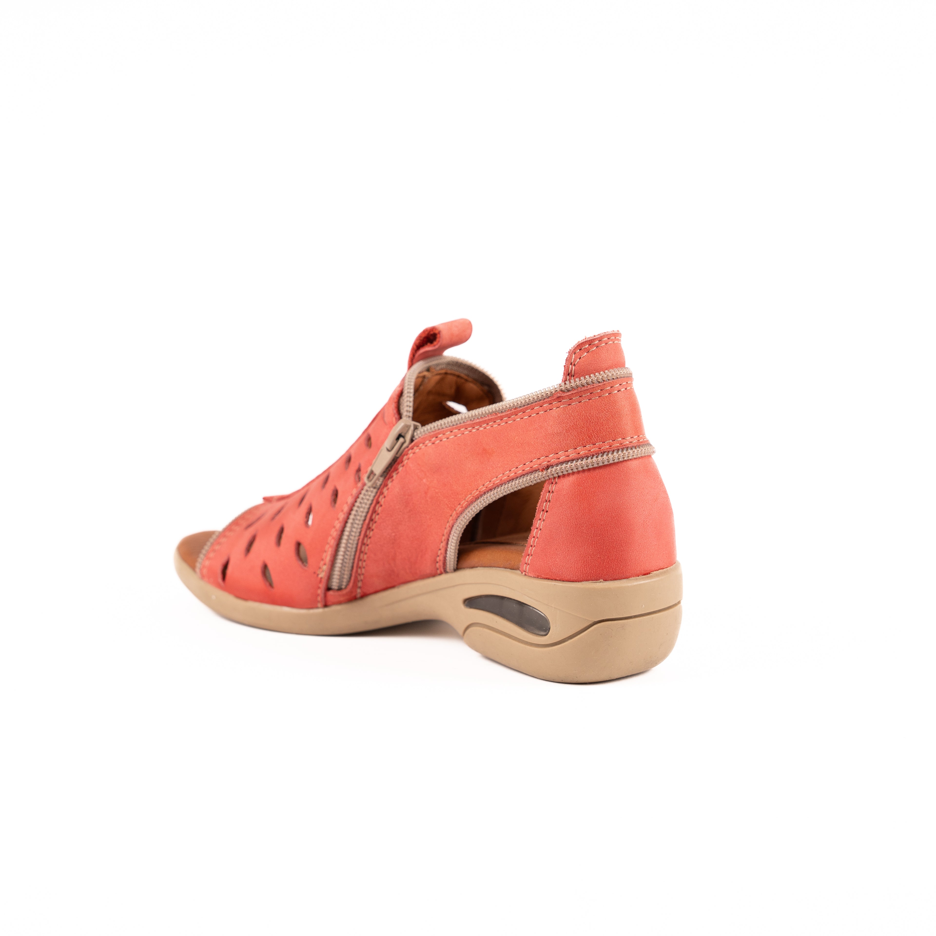 Sandalia Zipper Calada Roja