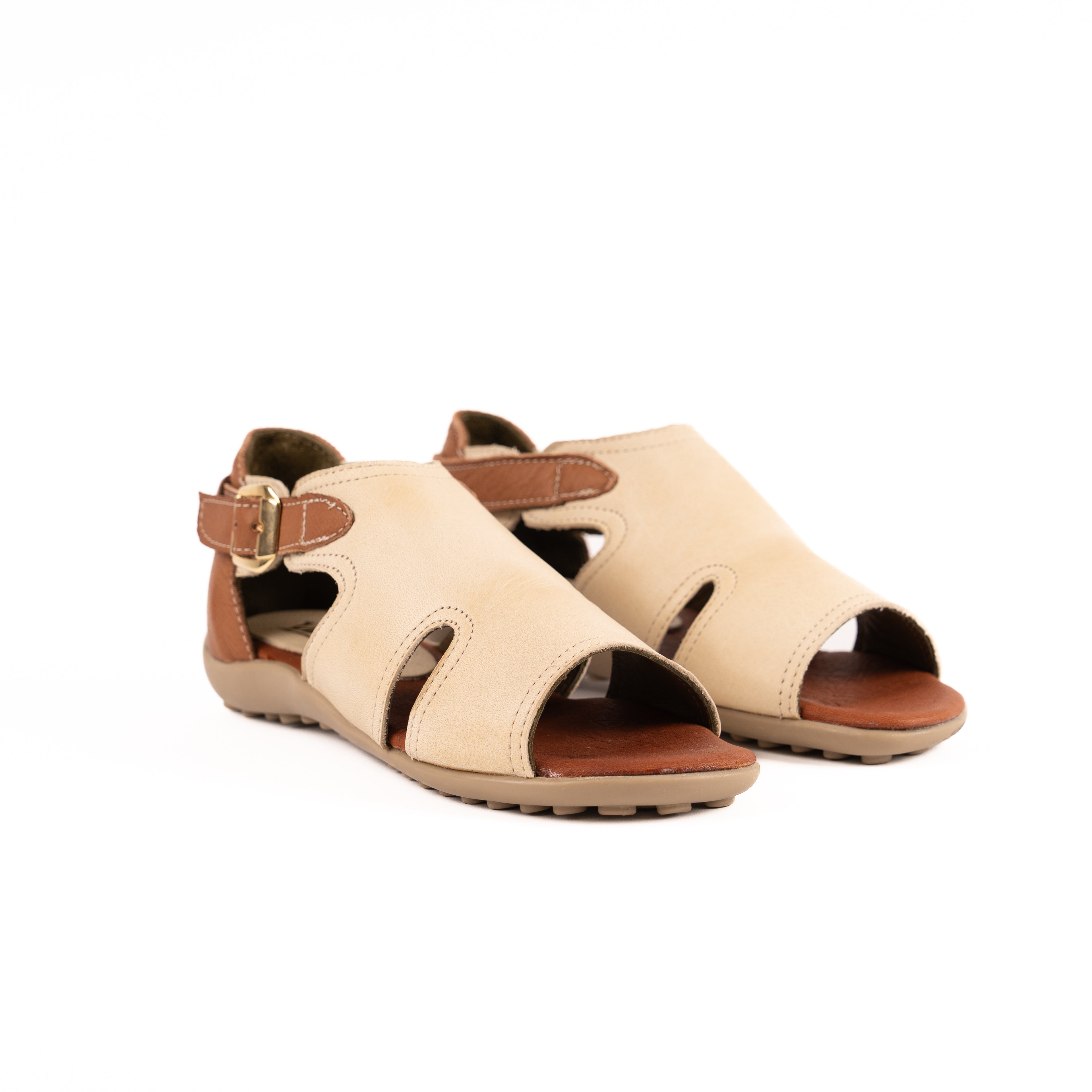 Sandalia Maya Natural y Terracota Vanzetti