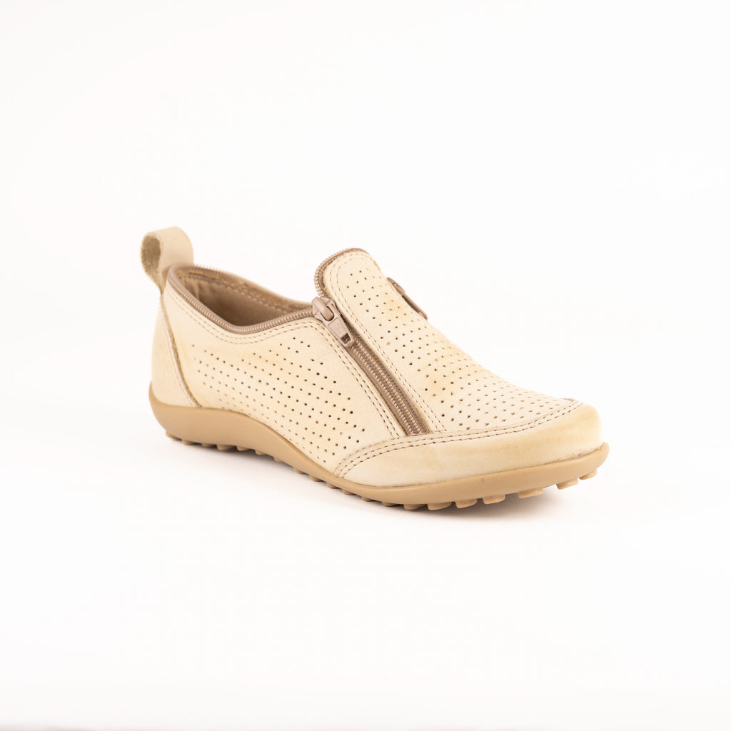 Zipper Calado Doble cierre natural