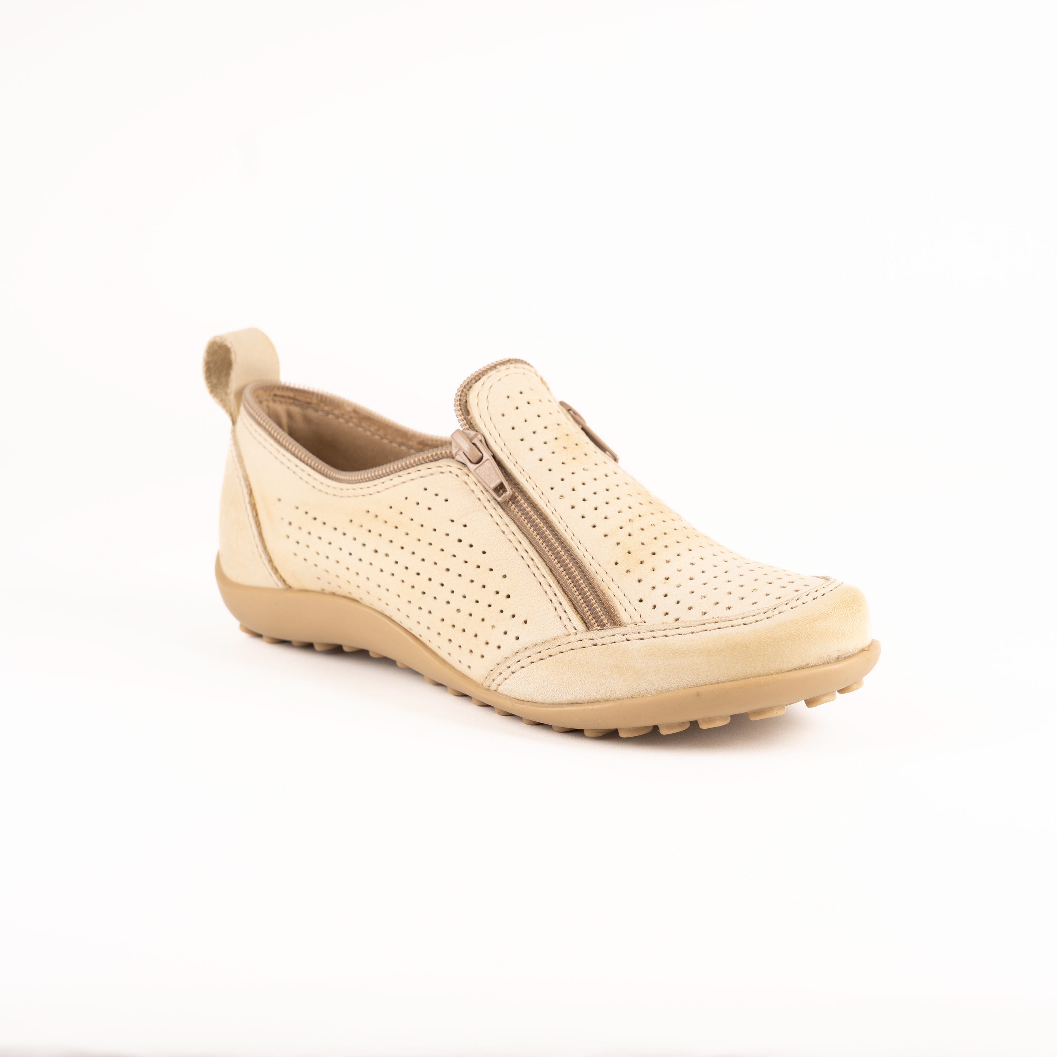 Zipper Calado Doble cierre natural