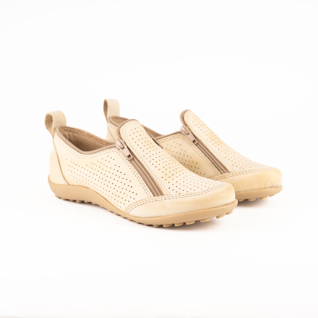 Zipper Calado Doble cierre natural