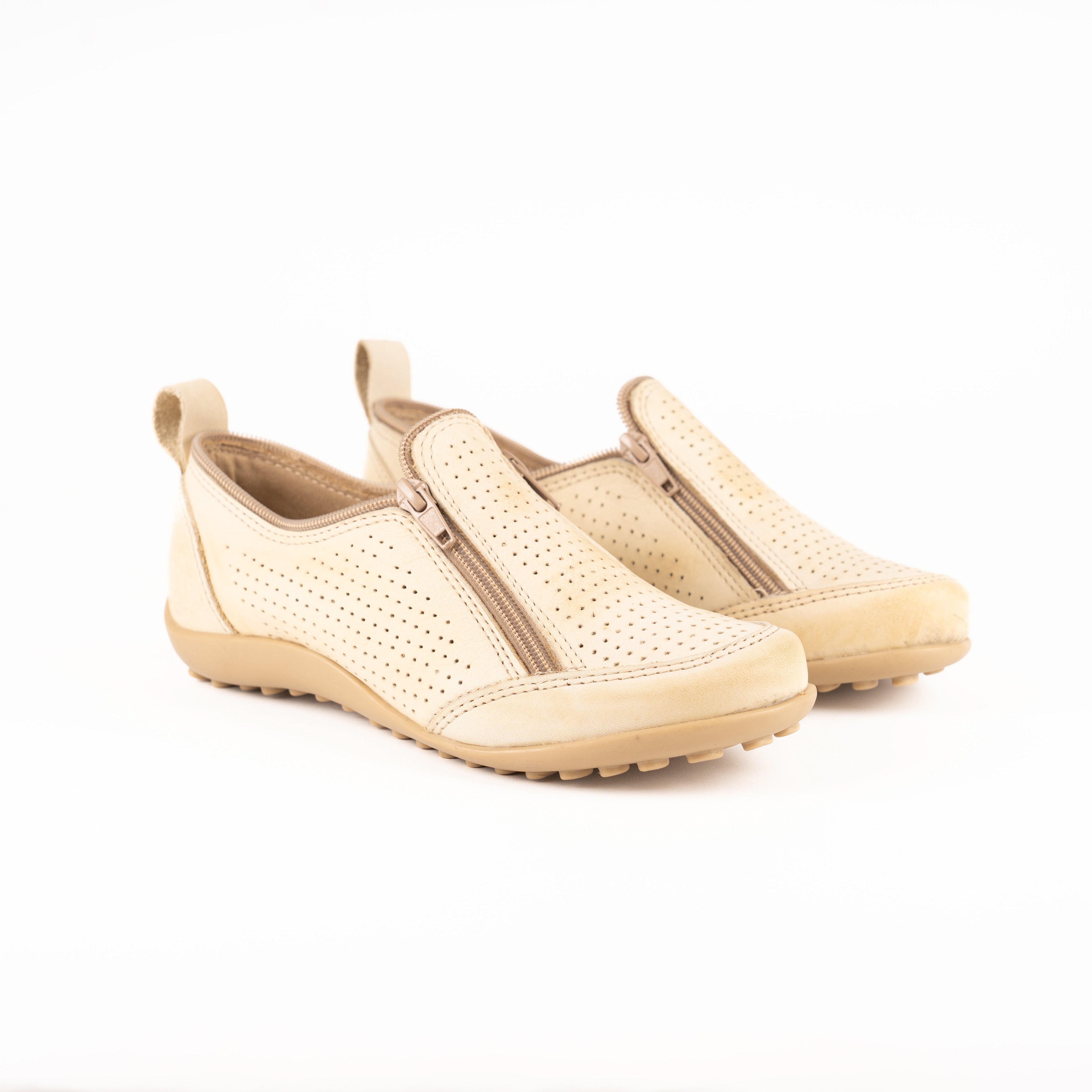 Zipper Calado Doble cierre natural
