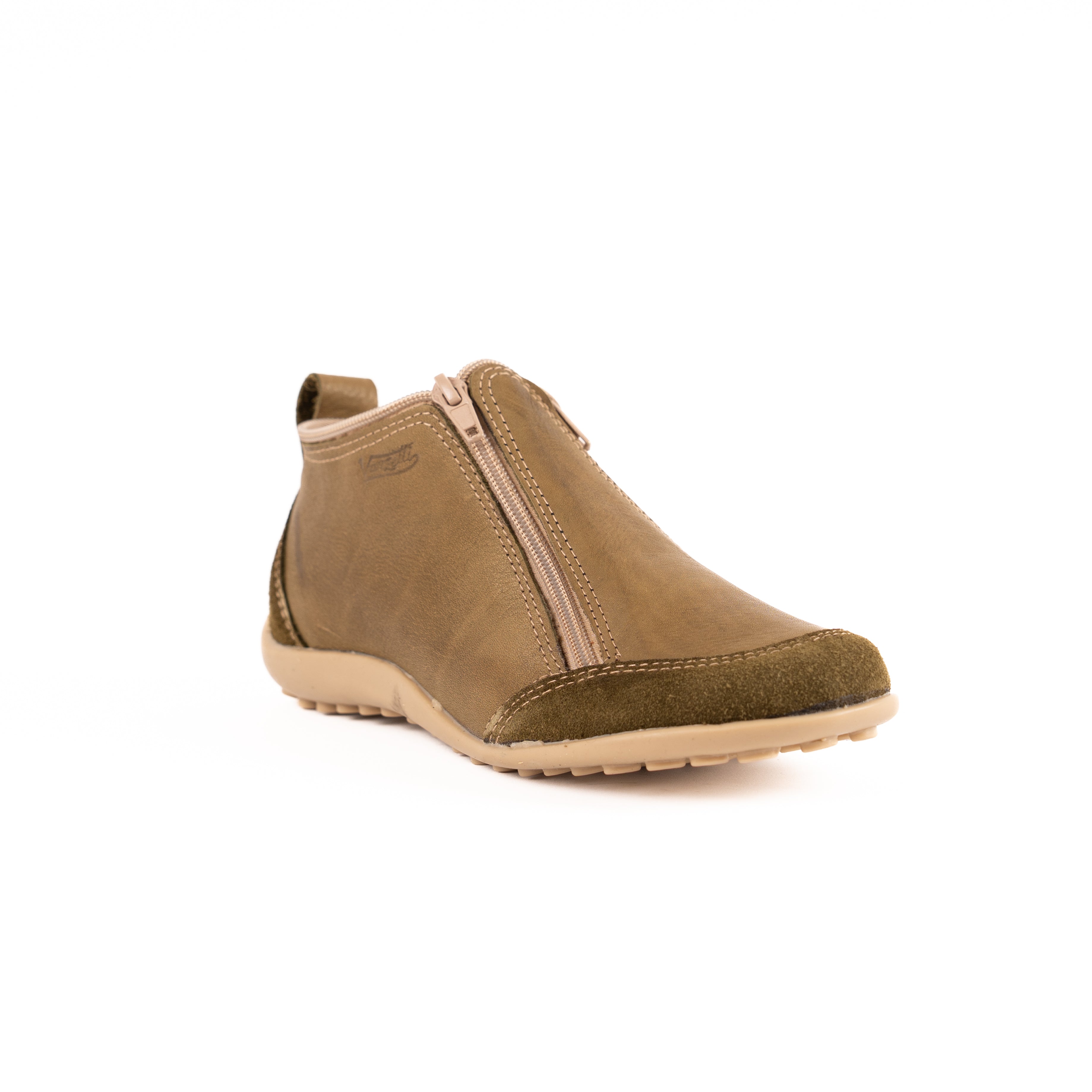 Bota Zipper Verde Dos Cierres Vanzetti