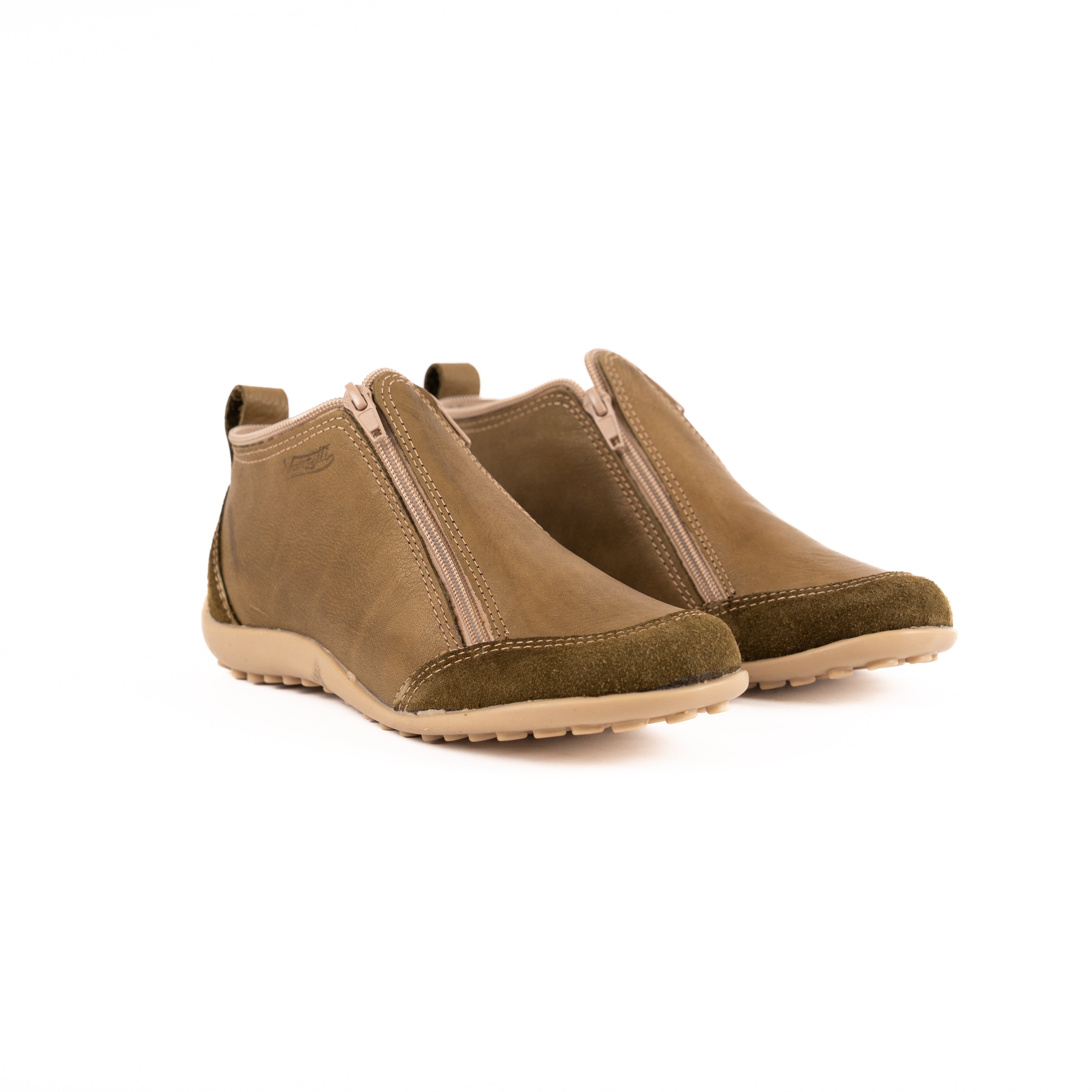 Bota Zipper Verde Dos Cierres Vanzetti