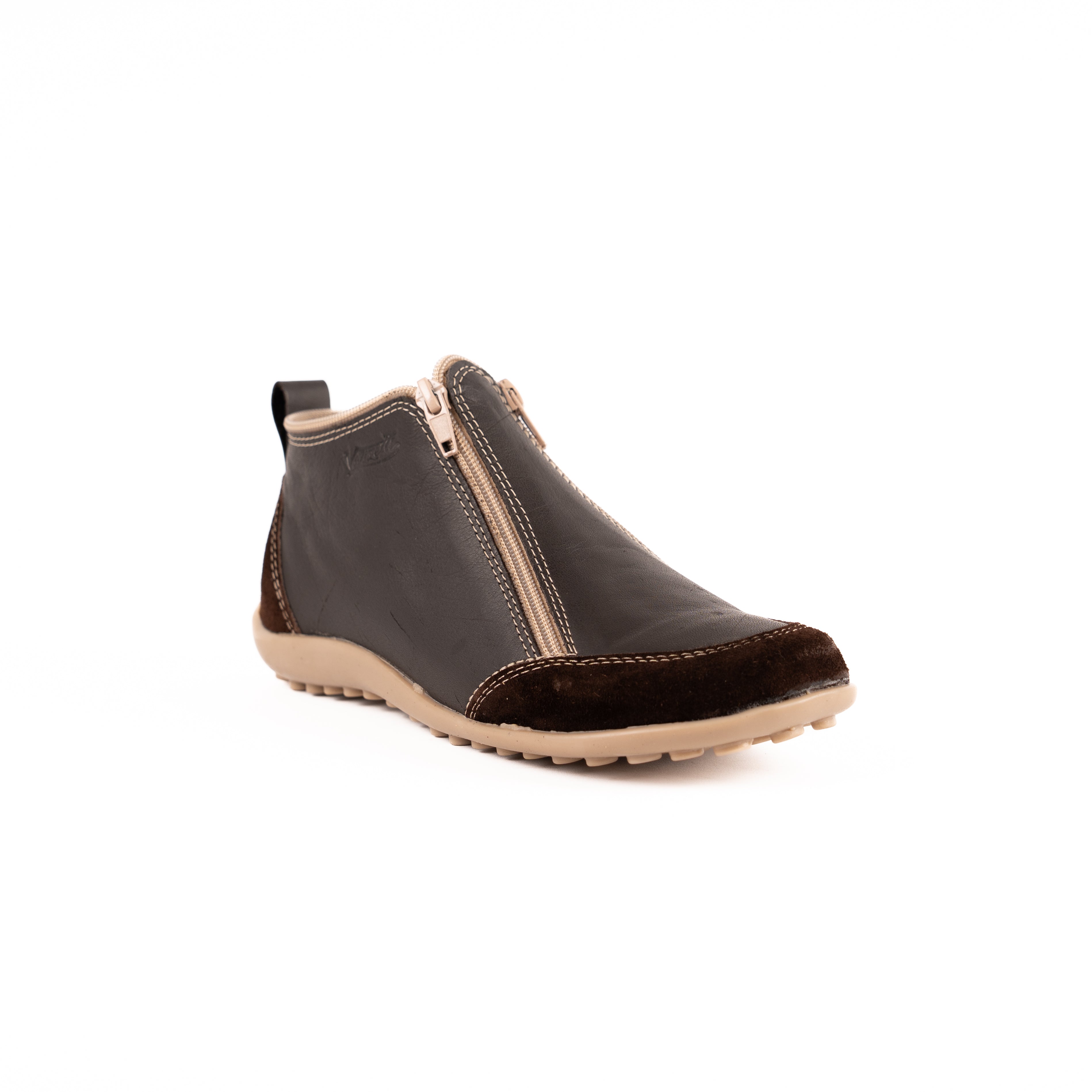 Bota Zipper Chocolate Dos Cierres Vanzetti