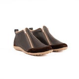 Bota Zipper Chocolate Dos Cierres Vanzetti