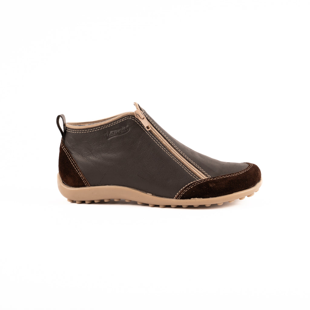 Bota Zipper Chocolate Dos Cierres Vanzetti
