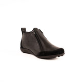 Bota Zipper Negro Dos Cierres Vanzetti