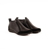 Bota Zipper Negro Dos Cierres Vanzetti