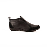 Bota Zipper Negro Dos Cierres Vanzetti