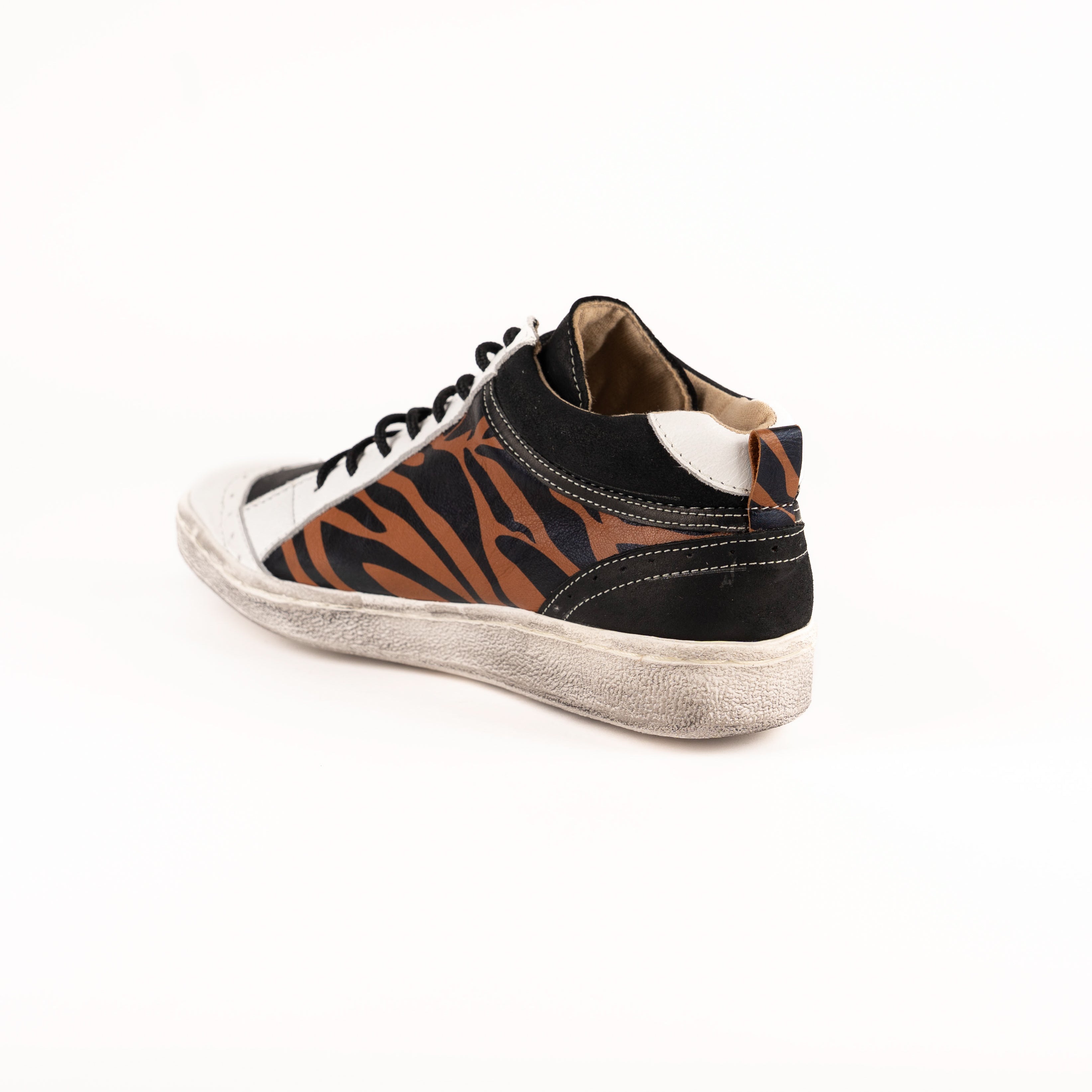 Sneaker Rockstar Blanco, Chocolate y Terracota