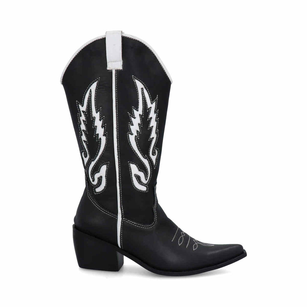 Texana Justine negra y blanco