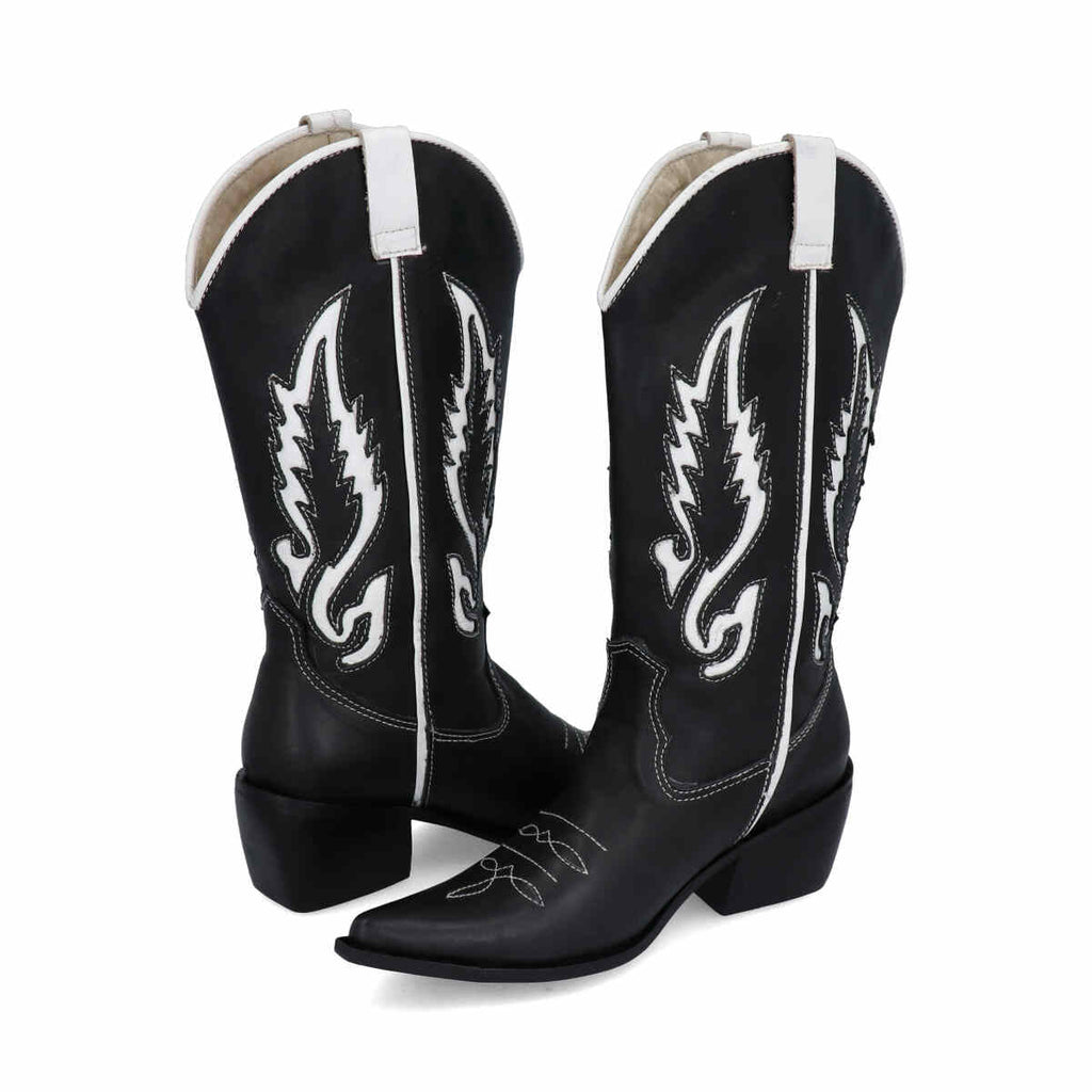 Texana Justine negra y blanco