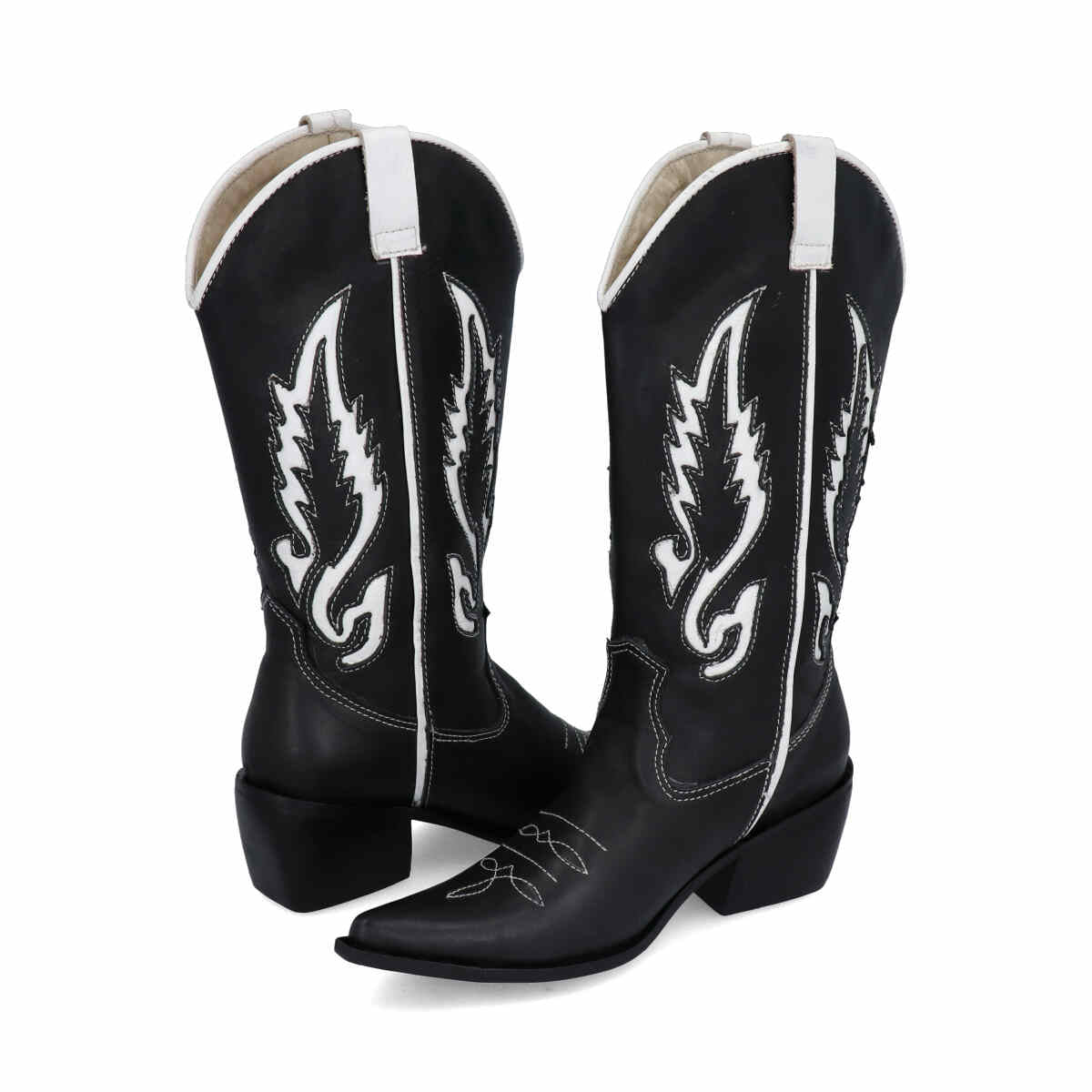 Texana Justine negra y blanco