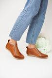 Bota Zipper Terracota Dos Cierres Vanzetti