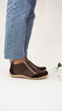 Bota Zipper Chocolate Dos Cierres Vanzetti