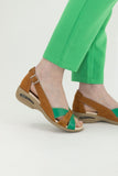 Sandalia Zoé terracota verde con terracota