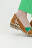 Sandalia Zoé terracota verde con terracota